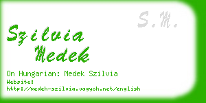 szilvia medek business card
